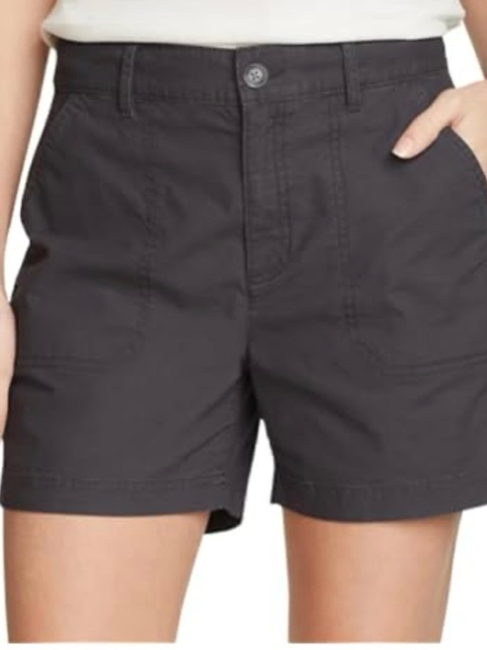 Royal Robbins Black Cargo Shorts for Women size 10.